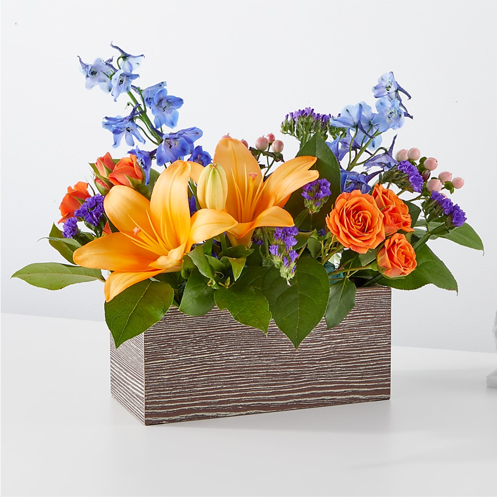 Radiant Citrus Box Bouquet – Longview Flower Shop, Longview TX