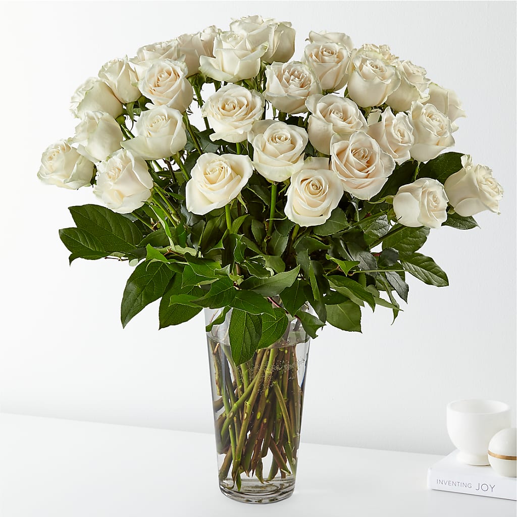 Long Stem White Rose Bouquet – Longview Flower Shop, Longview TX