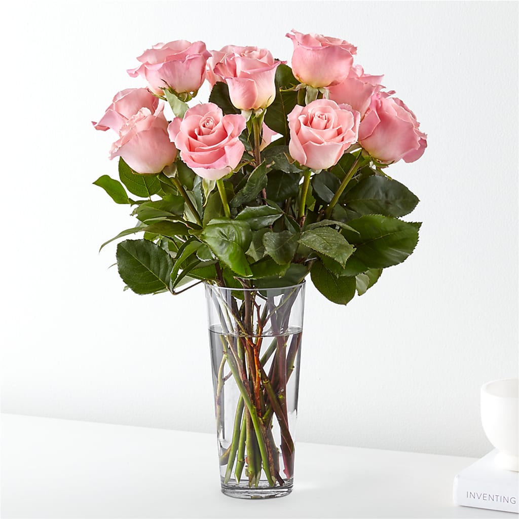 Long Stem Pink Rose Bouquet – Longview Flower Shop, Longview TX