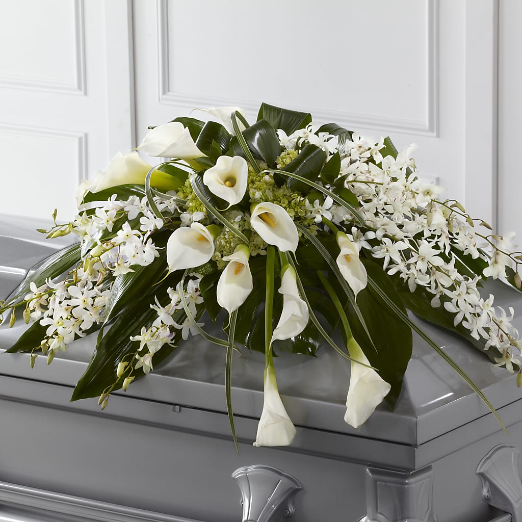 Angel Wings Casket Spray – Longview Flower Shop, Longview TX