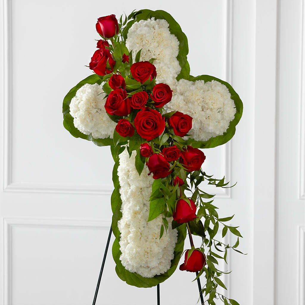 Floral Cross Easel – Longview Flower Shop, Longview TX