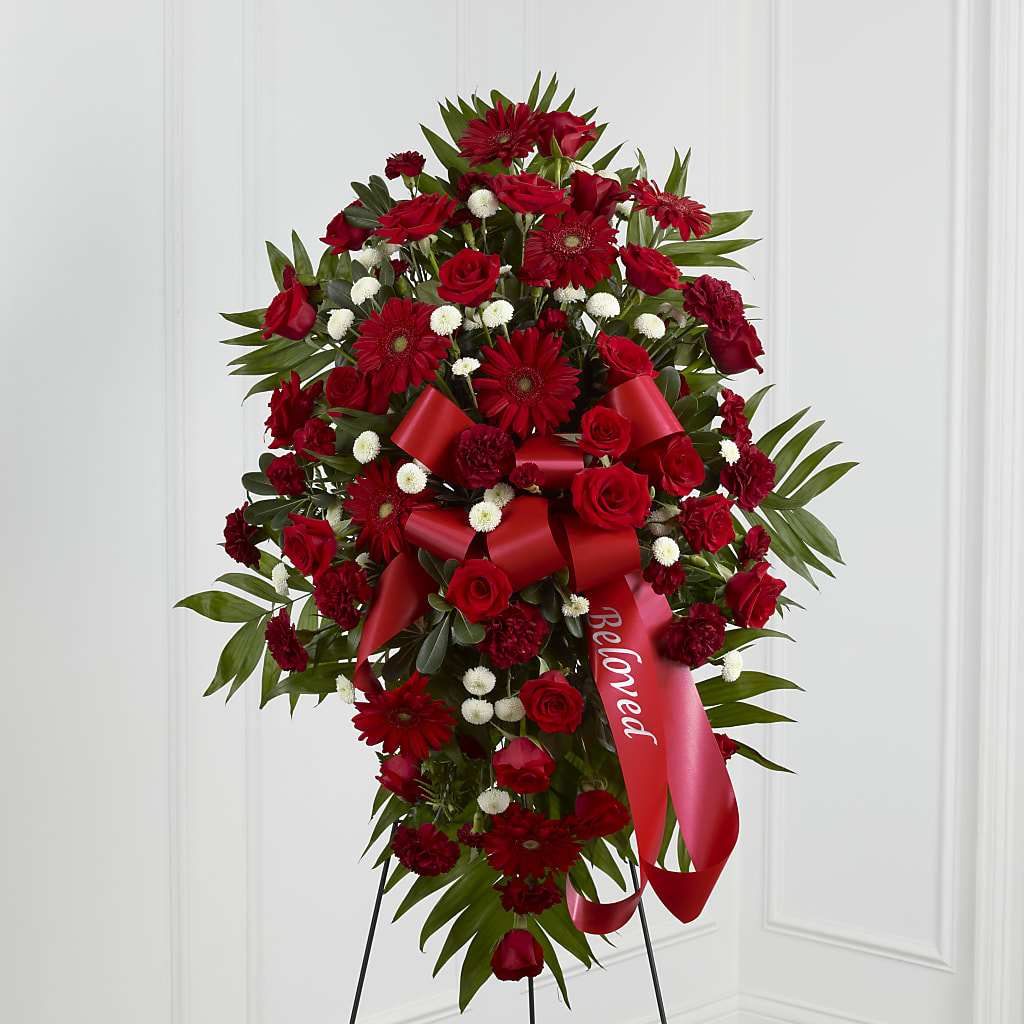 Treasured Memories Standing Spray – Longview Flower Shop, Longview TX