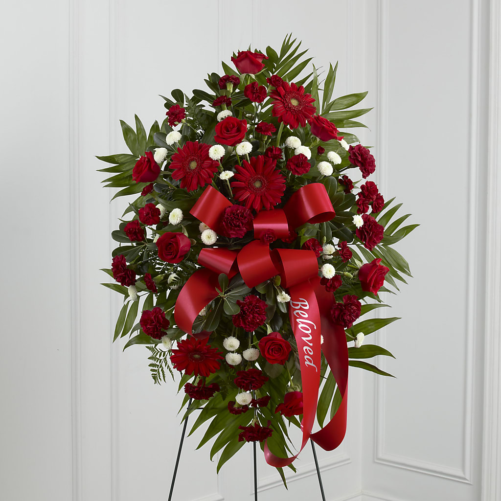 Treasured Memories Standing Spray – Longview Flower Shop, Longview TX