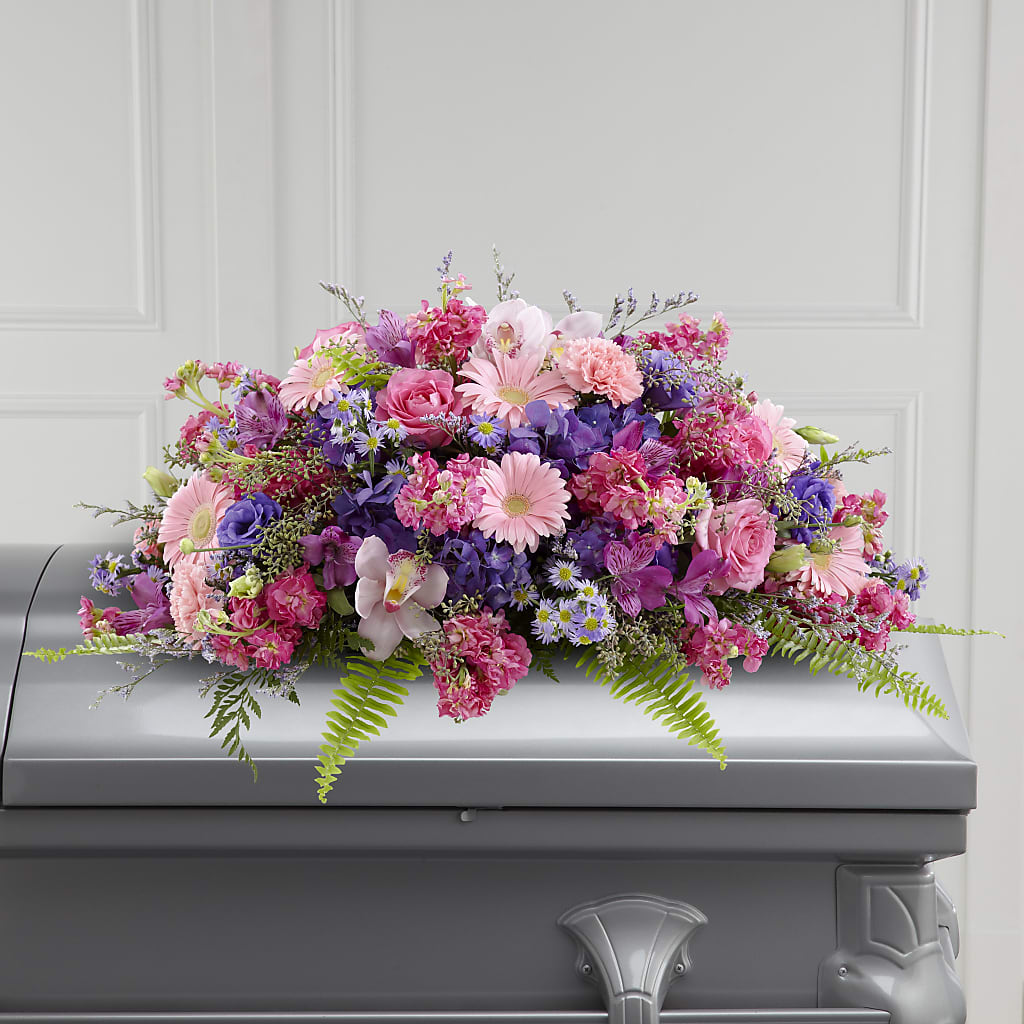 Glorious Garden Casket Spray – Longview Flower Shop, Longview TX