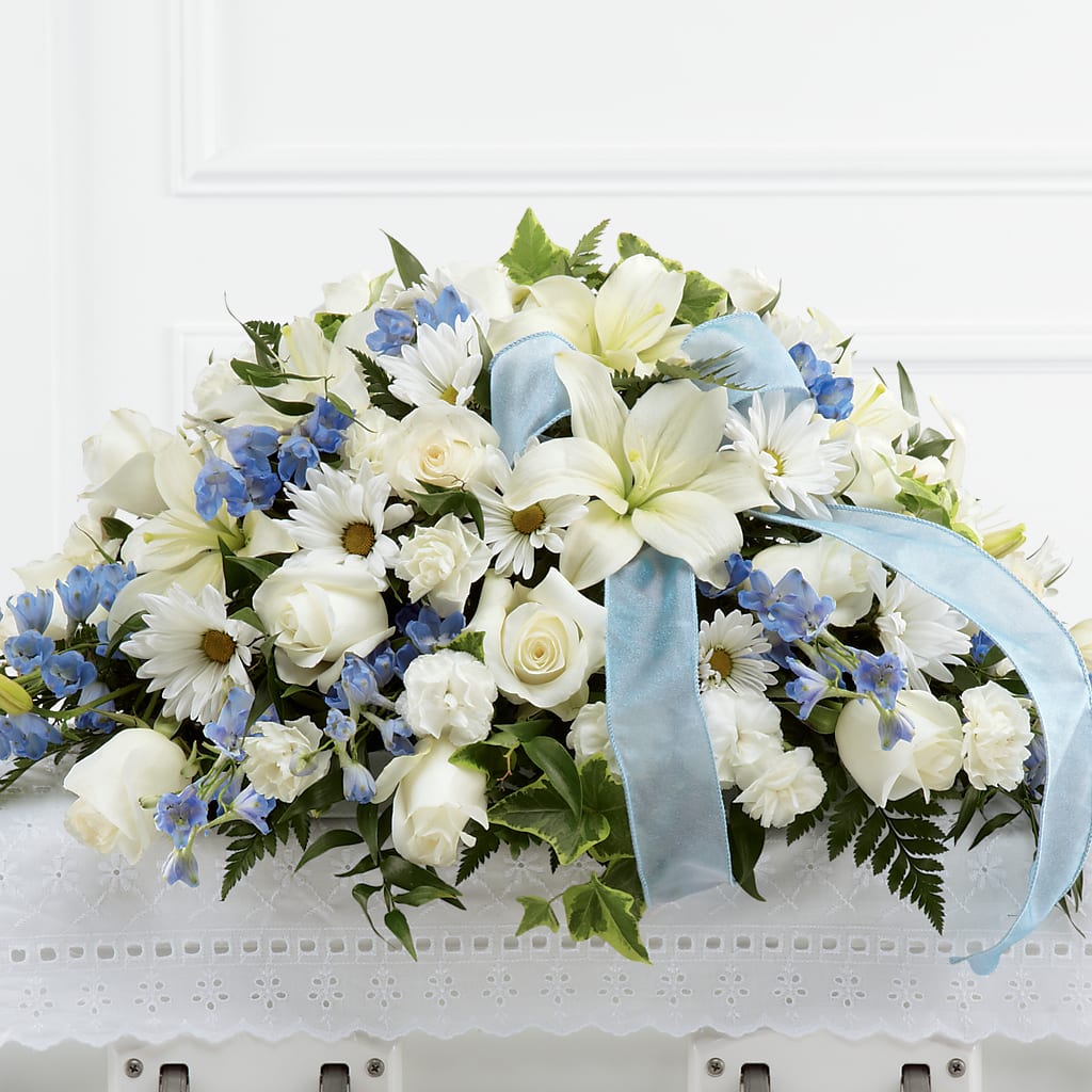Tender Treasure Casket Spray – Longview Flower Shop, Longview TX