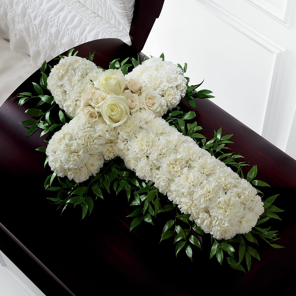 Peaceful Memories Casket Spray (Standard) – Longview Flower Shop, Longview TX