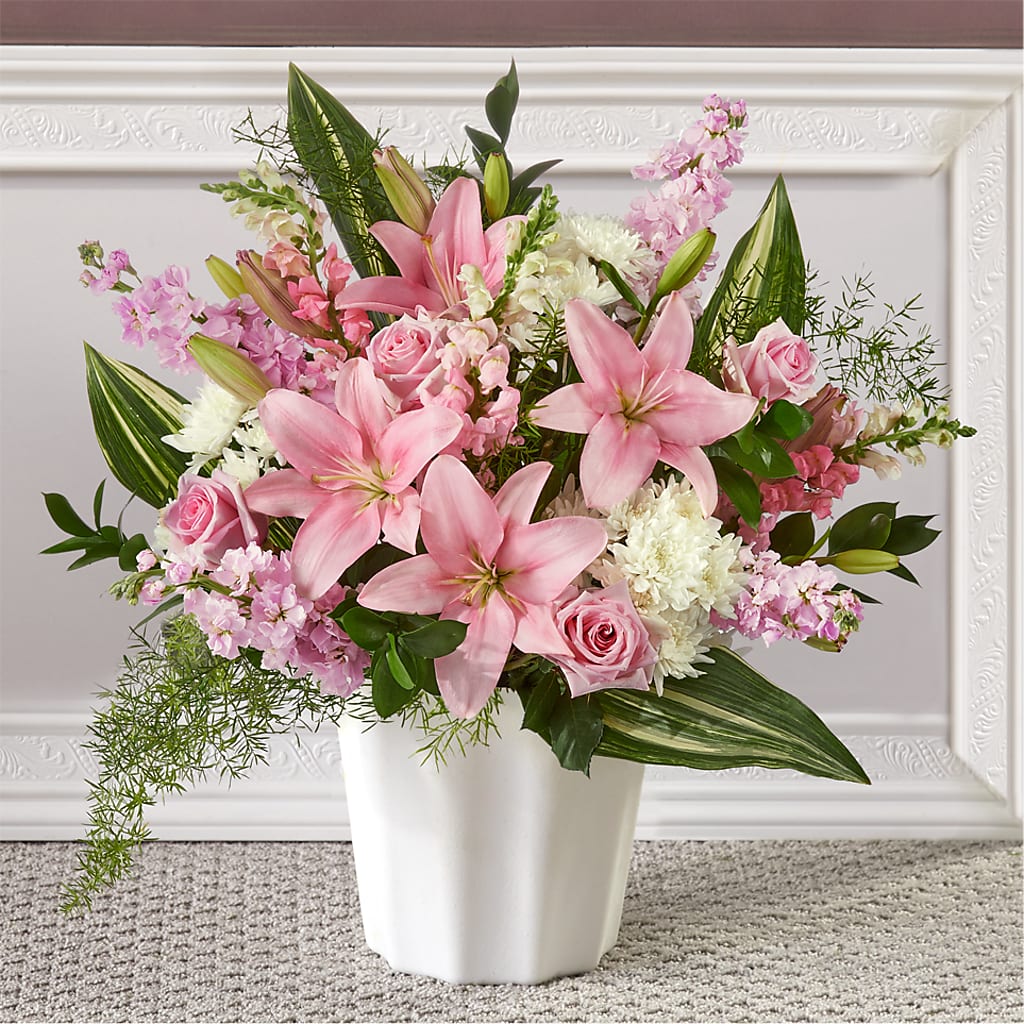 Simply Serene Floor Basket – Longview Flower Shop, Longview TX