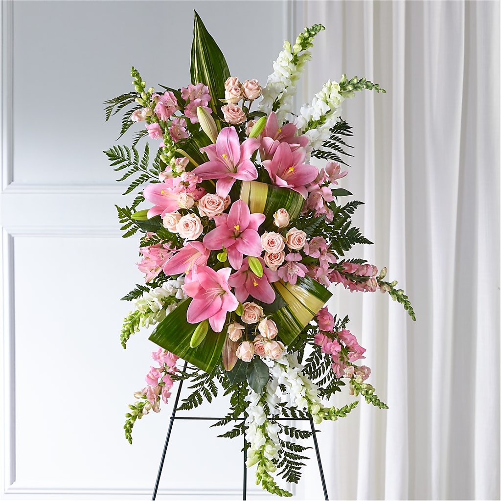 Elegant Embrace Standing Spray – Longview Flower Shop, Longview TX