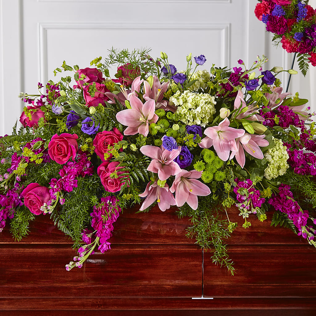 Radiant Tribute Casket Spray – Longview Flower Shop, Longview TX