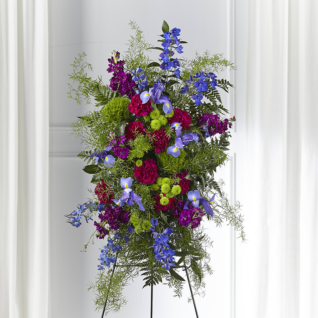 Heavenly Skies Standing Spray – Longview Flower Shop, Longview TX