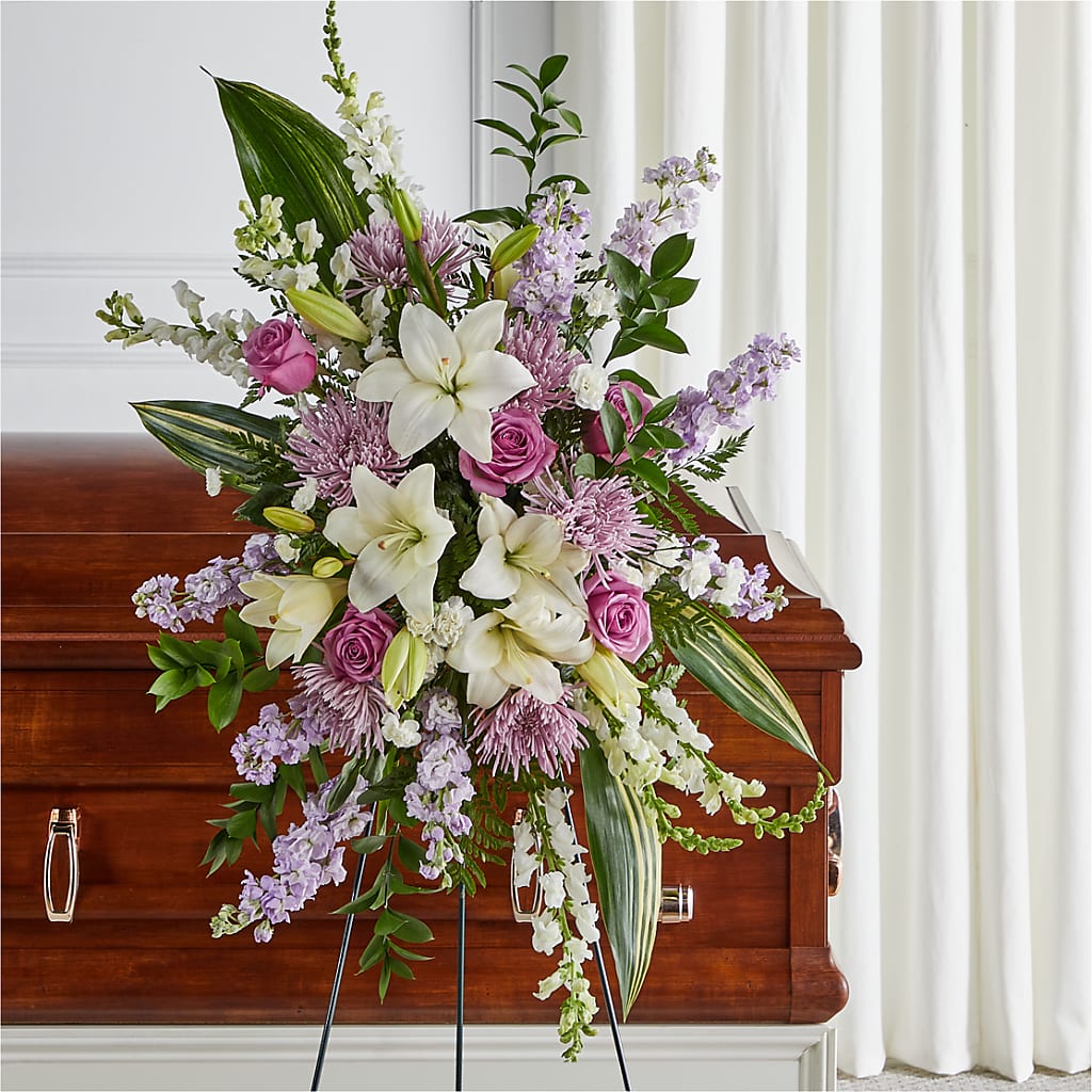 Grateful Hearts Standing Spray – Longview Flower Shop, Longview TX