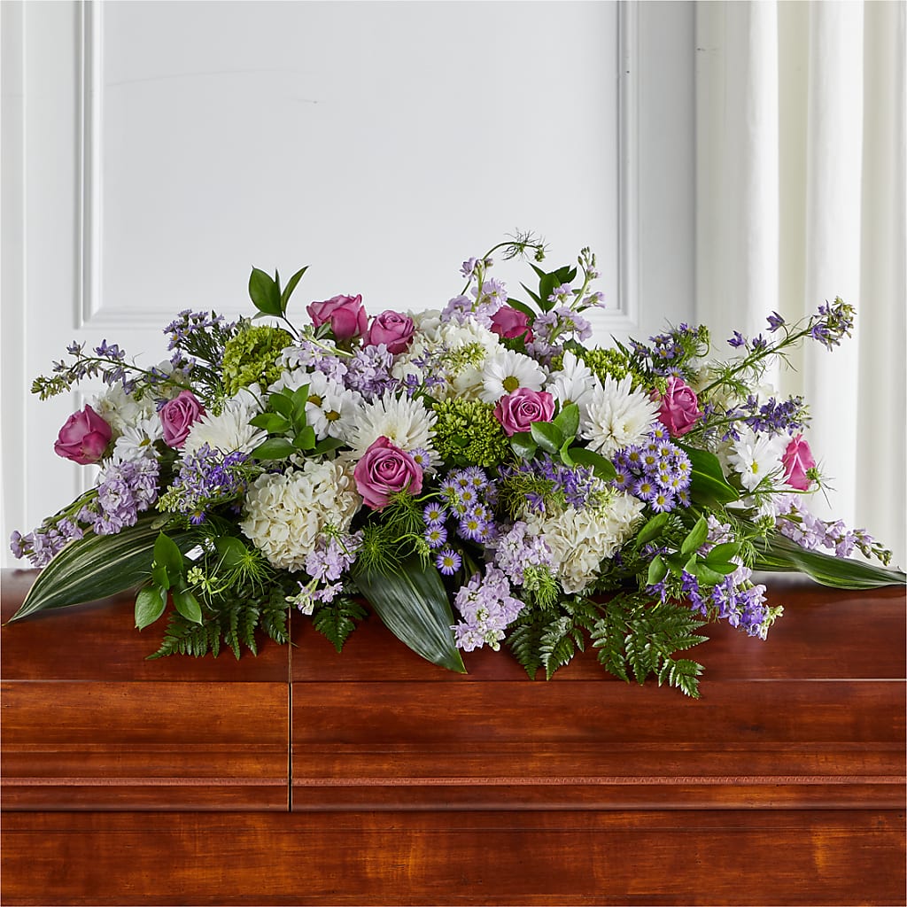 Meadows of Serenity Casket Spray – Longview Flower Shop, Longview TX