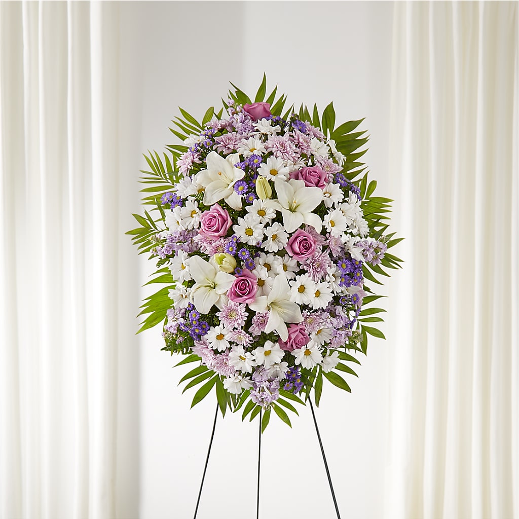 Surrounded by Love Standing Spray – Longview Flower Shop, Longview TX