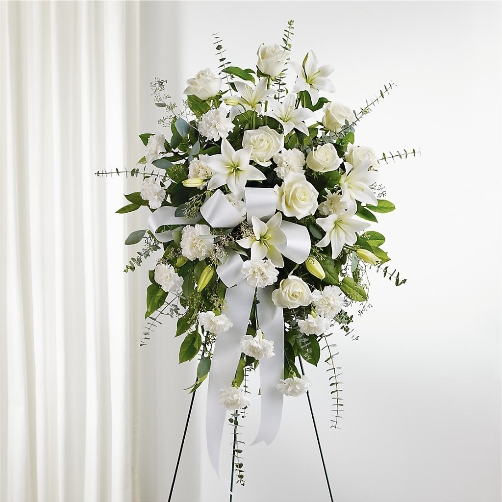 With Care Standing Spray – Longview Flower Shop, Longview TX