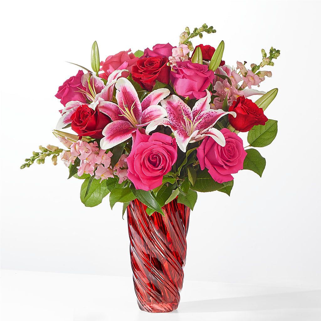 Always You Bouquet with Luxe Swirl Vase – Longview Flower Shop, Longview TX