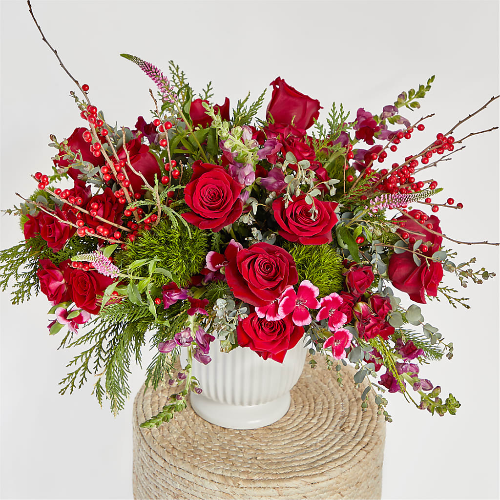Big Red Bow Bouquet –  Longview Flower Shop, Longview TX