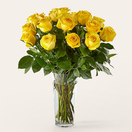 Long Stem Yellow Rose Bouquet –  Longview Flower Shop, Longview TX