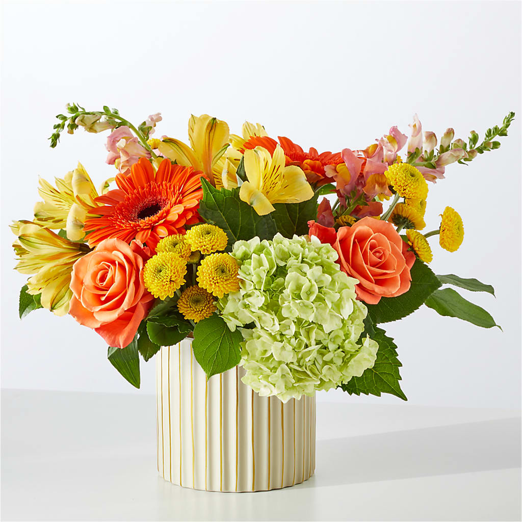 Autumn Sunshine Bouquet with Ivory Vase –  Longview Flower Shop, Longview TX