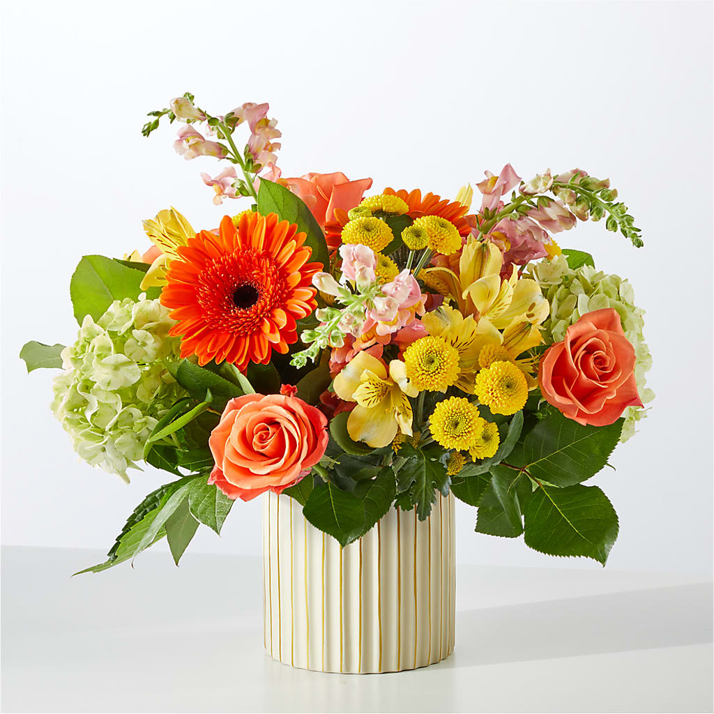 Autumn Sunshine Bouquet with Ivory Vase –  Longview Flower Shop, Longview TX