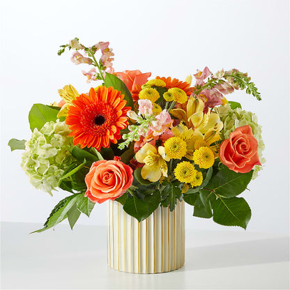 Autumn Sunshine Bouquet with Ivory Vase –  Longview Flower Shop, Longview TX