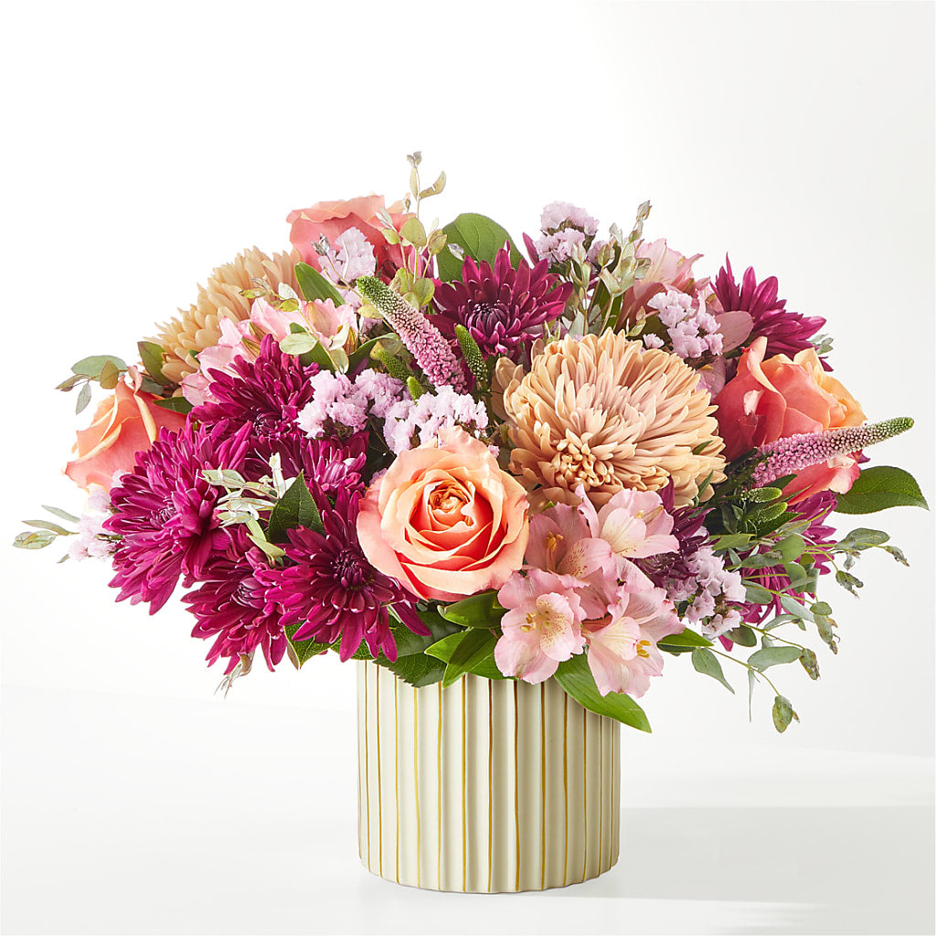 Berry Cobbler Bouquet with Ivory Vase –  Longview Flower Shop, Longview TX