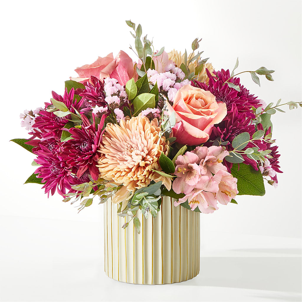 Berry Cobbler Bouquet with Ivory Vase –  Longview Flower Shop, Longview TX