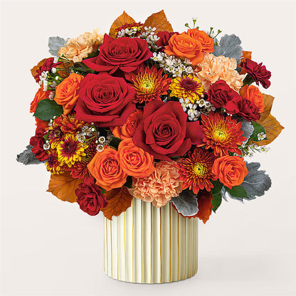 Merlot Bouquet with Ivory Vase –  Longview Flower Shop, Longview TX