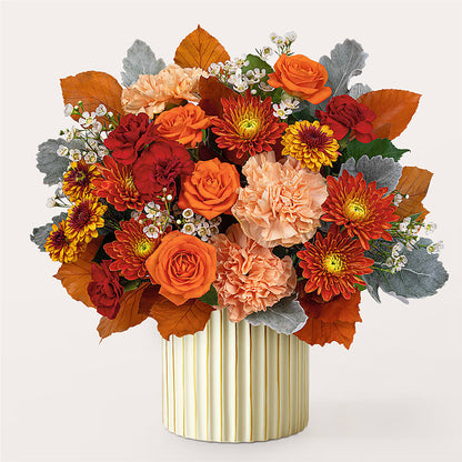 Merlot Bouquet with Ivory Vase –  Longview Flower Shop, Longview TX