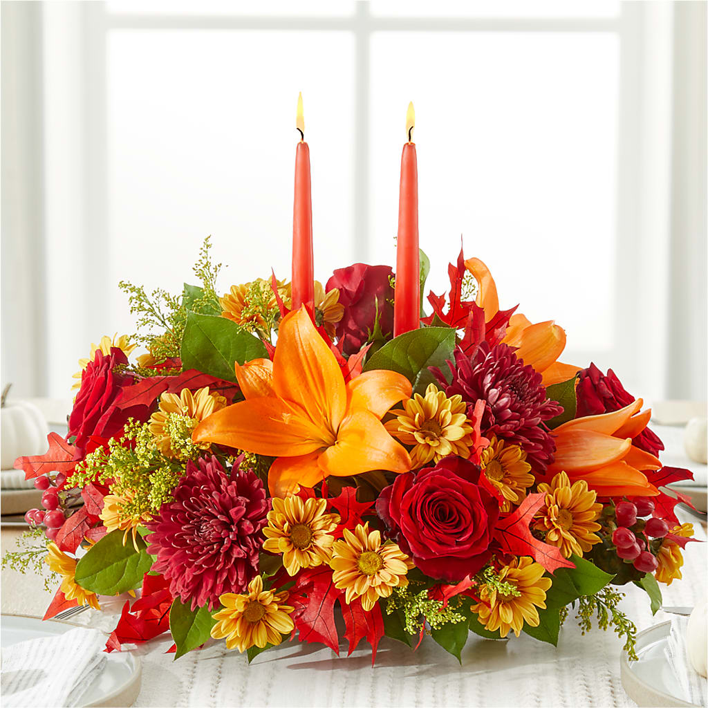 Autumn's Embrace Centerpiece –  Longview Flower Shop, Longview TX