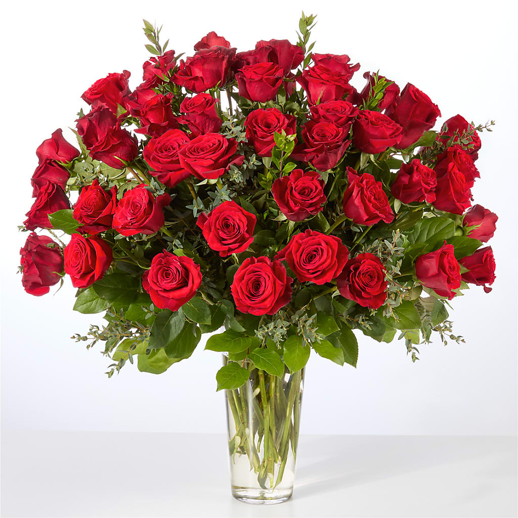 Forever Yours Fifty Stem Red Rose Bouquet –  Longview Flower Shop, Longview TX