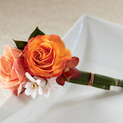 Sunset Dream Boutonniere –  Longview Flower Shop, Longview TX