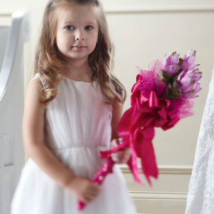 Sparkle Pink Flower Girl Bouquet –  Longview Flower Shop, Longview TX